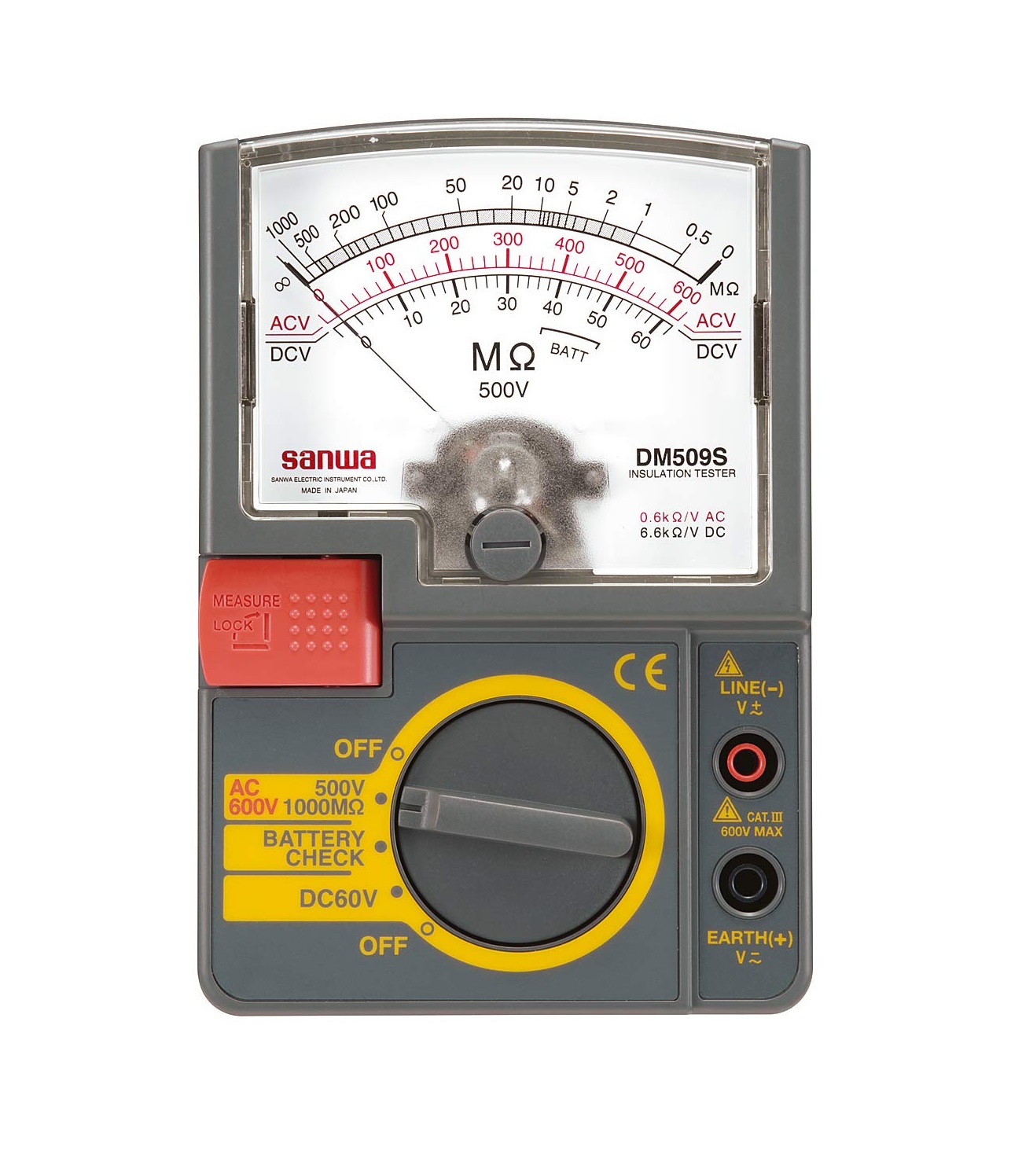 SANWA DM509S Analog Insulation Tester 500V/1000Mâ„¦