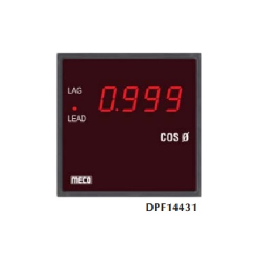 4 Digit 3 Phase 1 Element 2Wire Power Factor Meter TRMS DPF14431 (144X144mm) Range: 1A -  5A, 110 - 440V (Any One Only) (with Built-in Transducer)
