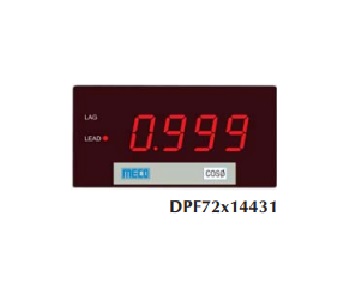 4 Digit 3 Phase 1 Element 2Wire Power Factor Meter TRMS DPF72X14431 (72X144mm) Range: 1A -  5A, 110 - 440V (Any One Only) (with Built-in Transducer)