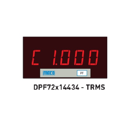 4 Digit 3 Phase 2 Element 3Wire Power Factor Meter (with Built-in Transducer) â€“TRMS DPF72X14433(72X144mm) Range: 88V - 132V AC (Max.) (PH - PH) With Auxiliary Power 85-265V AC-DC