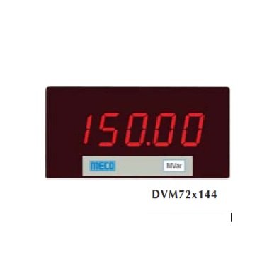 4Â½ Digit 3 Phase 2 Element 3Wire Wattmeter TRMS DVM72X1444533 (144X144mm) Range: 1A -  5A, 110 - 440V (Any One Only) With Auxiliary Power Supply 110 - 230V AC