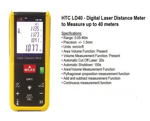 HTC LD-40 40M Laser Distance Meter
