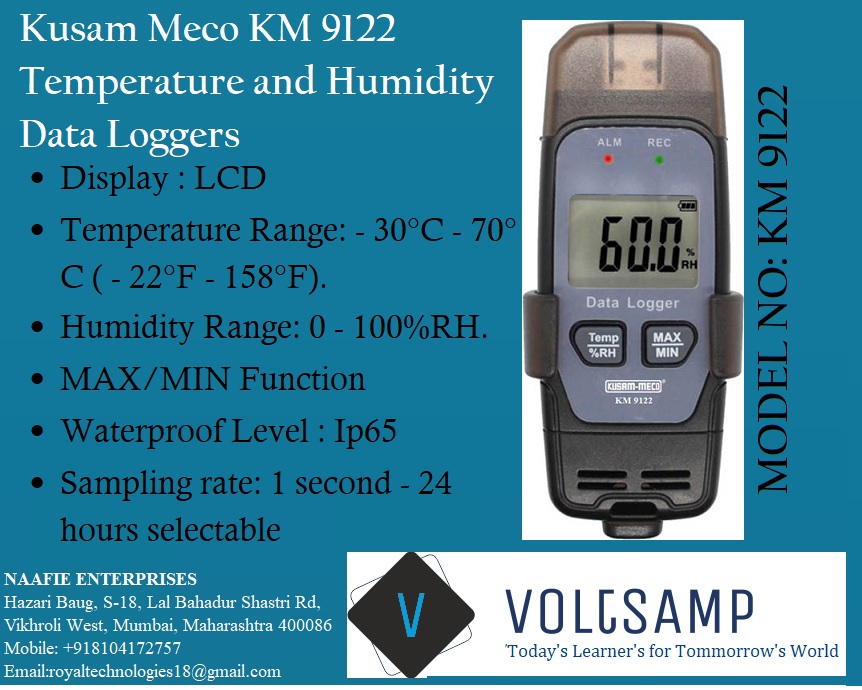 Kusam Meco KM 9122 Temperature and Humidity Data Loggers