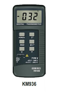 Kusam Meco KM 936 3Â½ Digit 1999 Count Thermometer Single Input K-Type/ Two Input - K Type