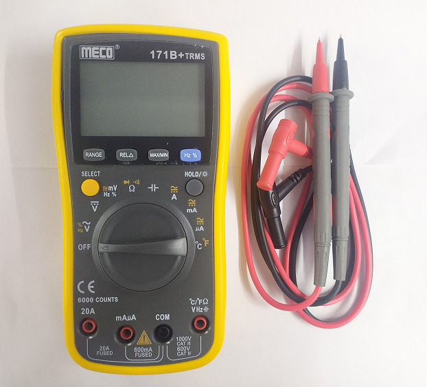 MECO 171B+ 3 Digit /6000 Count TRMS Autoranging DigitalMultimeter with Holster