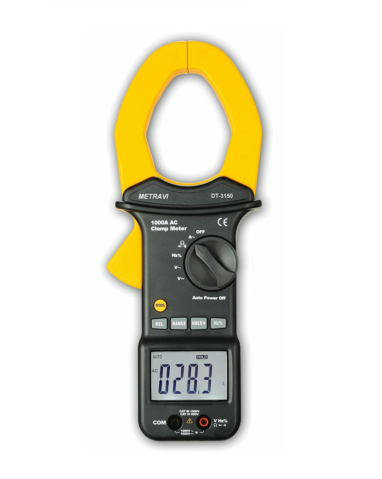 Metravi DT-3150 Big Jaw AC Clamp Meter, Fully Protected, 1000A AC