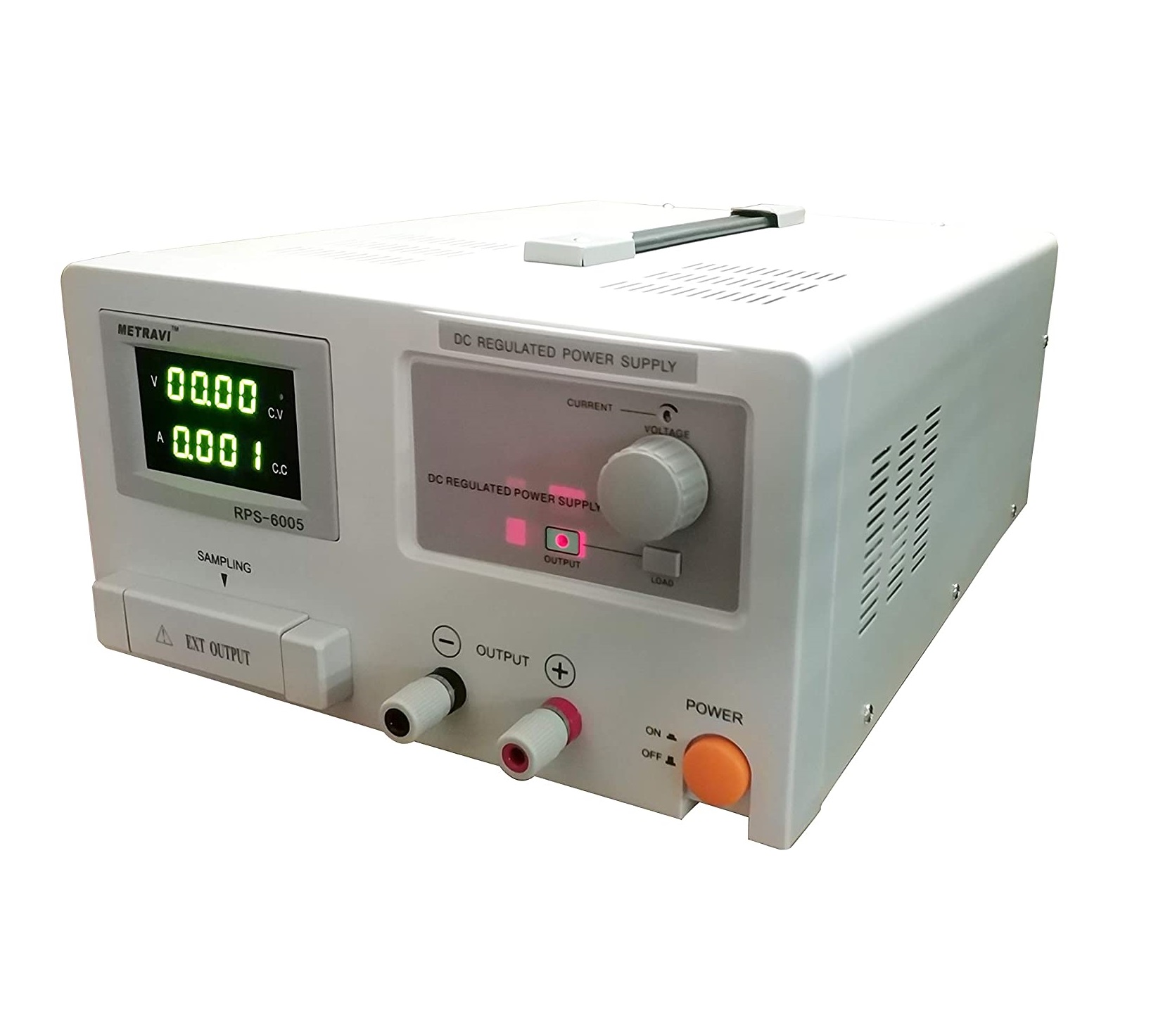 Metravi RPS-6005 DC Regulated Power Supply - Single Output with Backlit LCD Display of Variable 0-60V / 0-5A DC