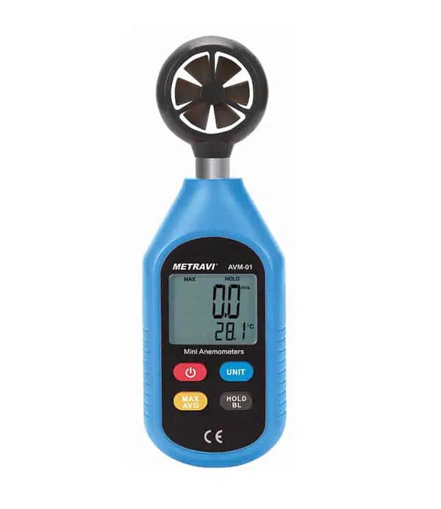 Metravi AVM-01 Digital Mini Anemometer to Air Velocity up to 30m/Sec & Temperature