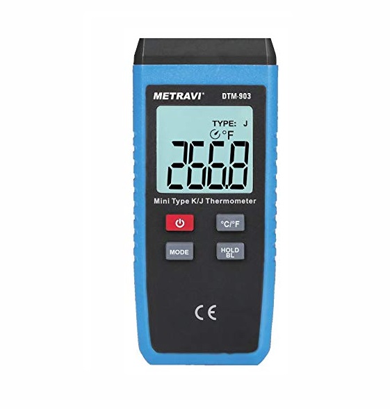 Metravi DTM-903 Mini Contact-type Digital Thermometer for K/J Thermocouples
