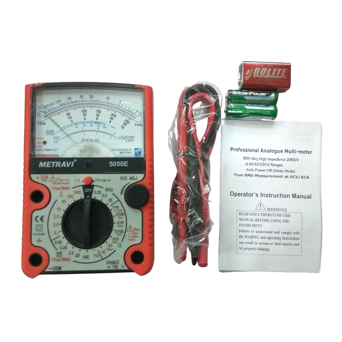 Metravi 5050E Analogue TRMS Multimeter with Overload Protection