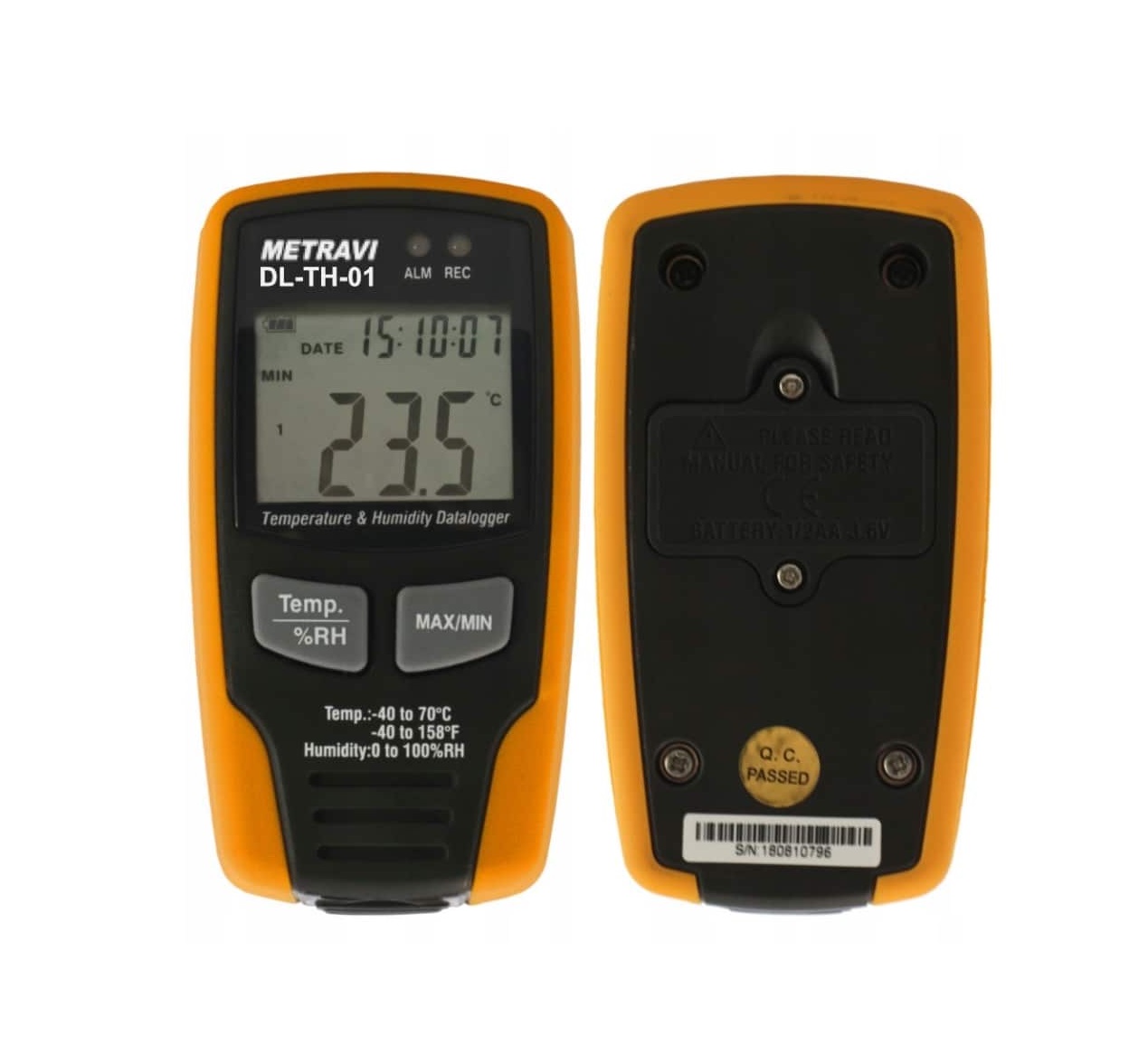 Metravi DL-TH-01 Data Logger for Temperature and Humidity with high memory capability & USB Interface