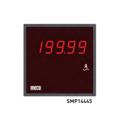 4Â½ Digit 19999 Count LED Display Ammeters TRMS SMP14445 (144X144mm) Ammeters Range: 0-5A DC With Auxiliary Power 85-265V AC/DC
