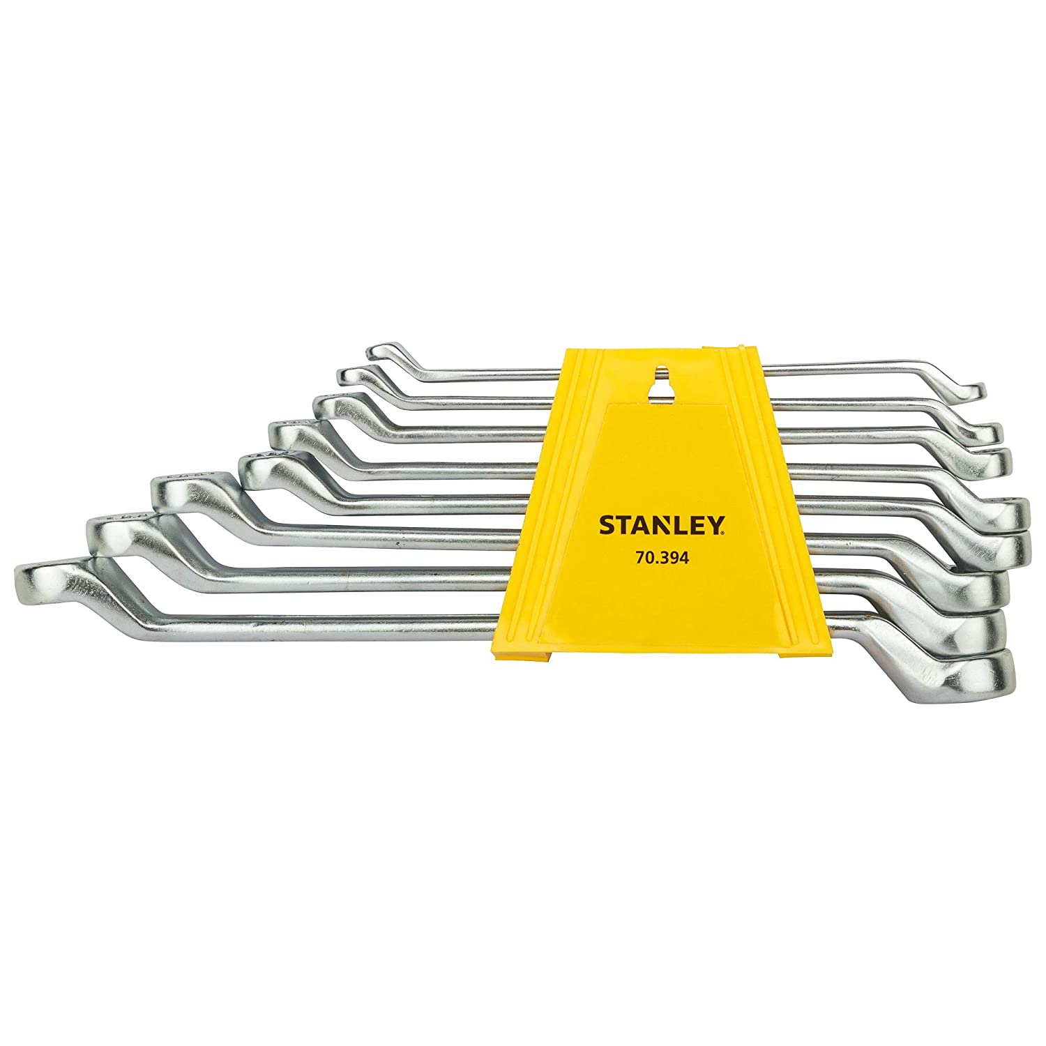 STANLEY 70-394E Chrome Matte Finish Shallow Offset Ring End Spanner Set ( Pack Of 8)
