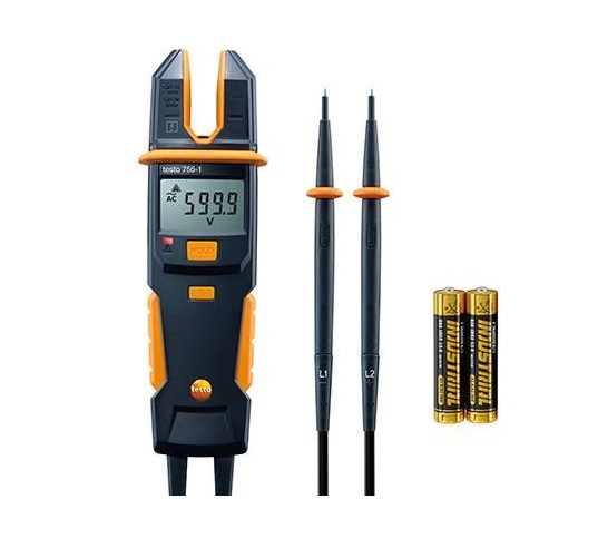 TESTO 755-1 (0590 7551) Current/Voltage Meter with Continuity, 200 A AC, 600 V AC/DC