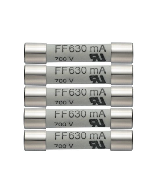TESTO Spare 630 mA/600 V fuses - 5 items